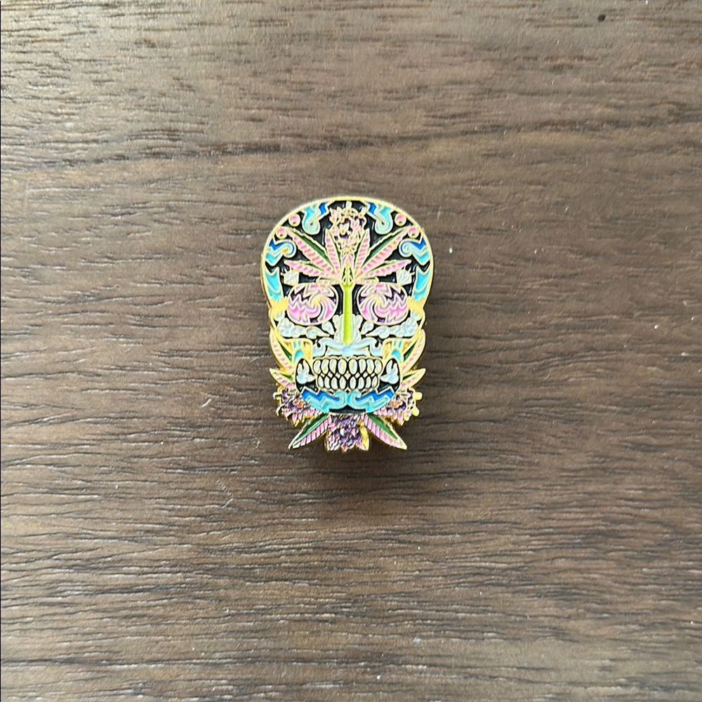 Colorful Sugar Skull Enamel Pin